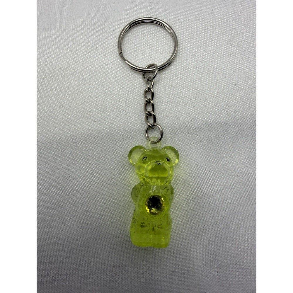 A&A Prism Teddy Bear Plastic Keychain Keyring Keytag Bagtag Zipper Pull
